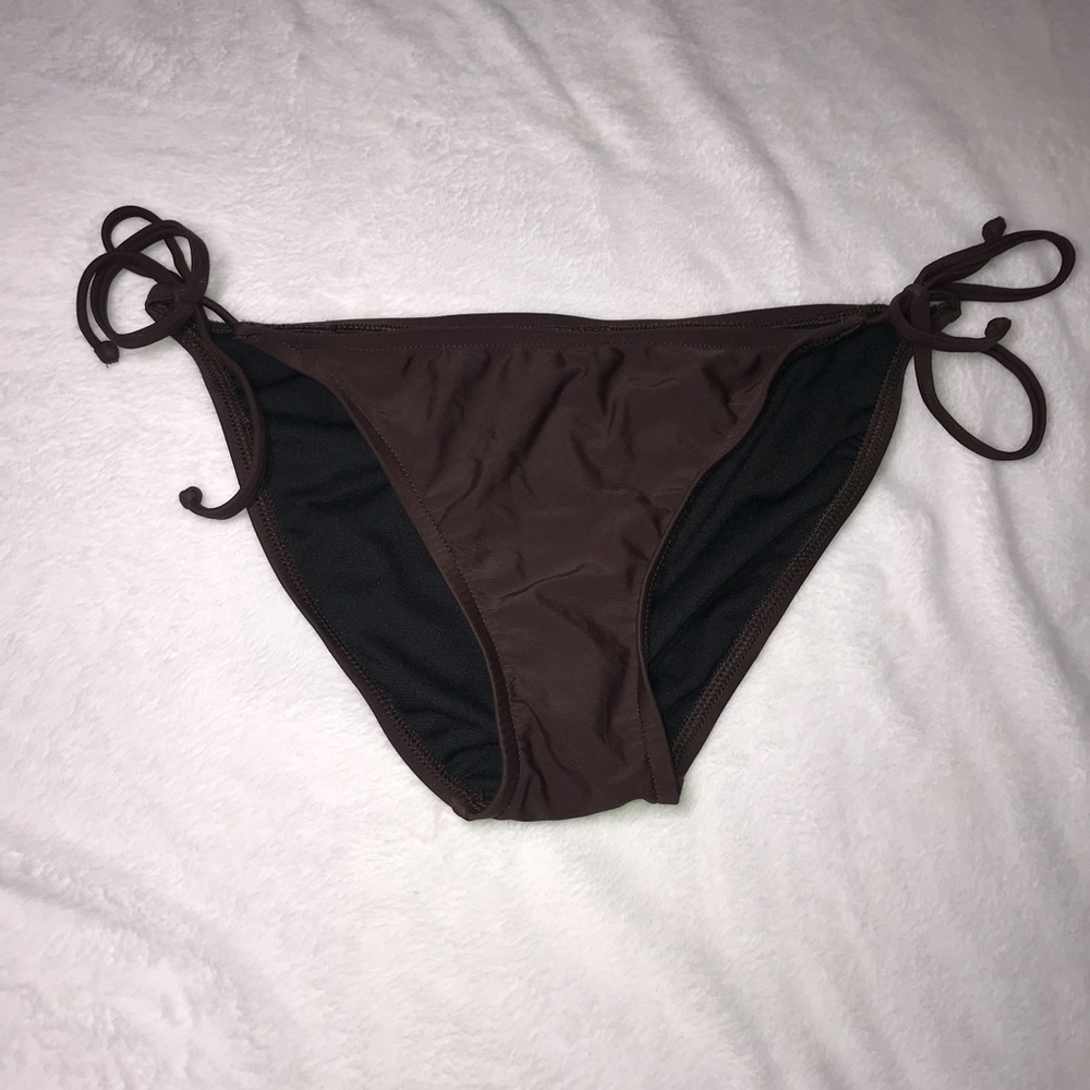 Brown string bikini bottom